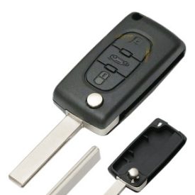 Citroen Peugeot 3 gombos kulcsház HU83 pengével
