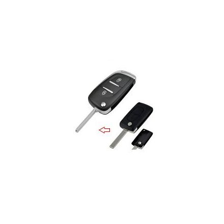 Citroen, Peugeot  2 gombos módosított kulcsház 