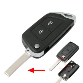   Citroen, Peugeot 2 gombos bicskakulcs átalakító elemtartós VA2 kulcsszárral