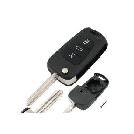 Hyundai,  KIA 3 gombos kulcsház HYN14R kulcsszárral
