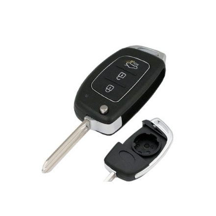 Hyundai,  KIA 3 gombos kulcsház HYN14R kulcsszárral