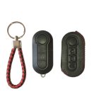 Bőr tok Fiat Flip távirányító kulcshoz, 3 gombos FIA-A
