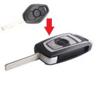 BMW EWS 4 gombos, 433 MHz-es  távirányítós kulcs HU92 pengével