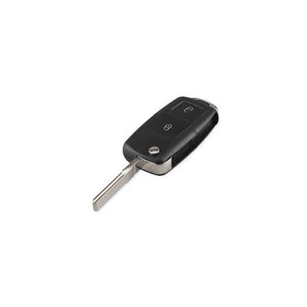 VW Seat Skoda 2 gombos távirányító 433mhz HU66 kulcsszárral