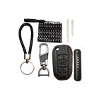 Bőr tok Peugeot Flip távirányító kulcshoz 3 gombos