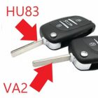 Citroen, Peugeot  2 gombos módosított kulcsház  