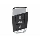 VW Seat Skoda 3 gombos kulcsház HU162 kulcsszárral